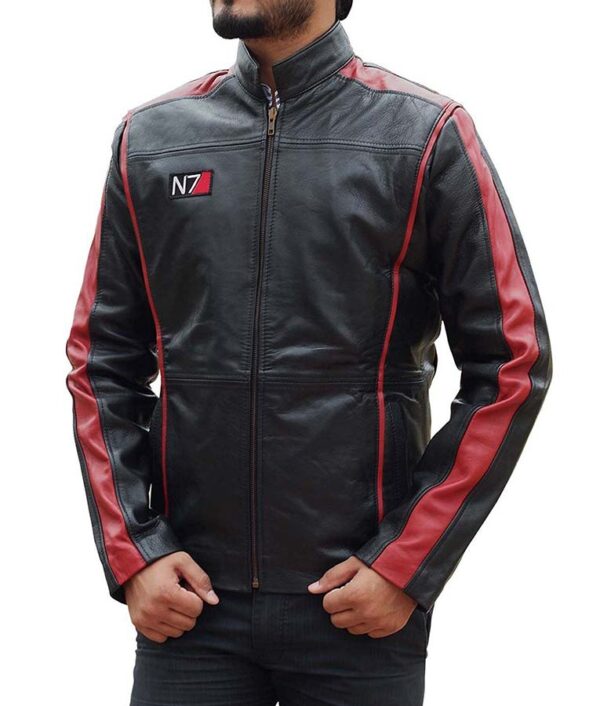 N7-Black-Leather-Jacket Mass Effect N7 Leather Jacket
