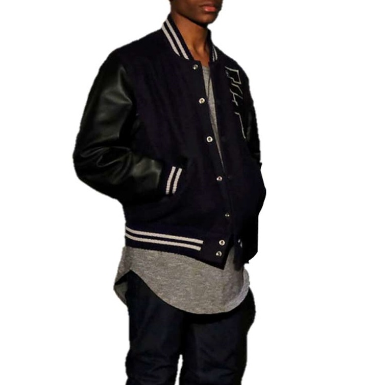 Tyrone-Johnson-Cloak-Dagger-Varsity Aubrey Joseph Cloak & Dagger SP Logo Baseball Jacket - Image 1