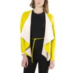 Monic Yellow Nappa Lamb Smooth Effect Leather Jacket