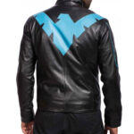 Arkham Knight Batman Nightwing Leather Jacket back