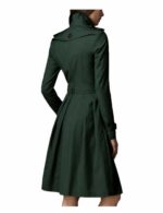 Rebecca Ferguson Green Long Coat Back