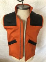Custom Vest Black and Orange - Image 2
