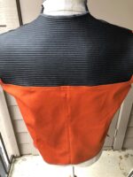 Custom Vest Black and Orange - Image 3