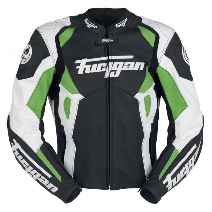Furygan_Spyder_Motorbike_Racing_Leather_Jacket_Green_Black_F-700x700 Spyder 2015 Motorbike Racing Leather Green Jacket - Image 1