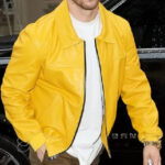 Nick Jonas Yellow Leather Jacket