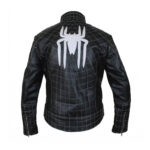 The Amazing White Spiderman Leather Jacket Back