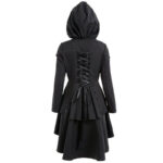Women’s-Hooded-Gray-Long-Trench-Coat