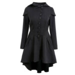Women’s-Hooded-Gray-Long-Trench-Coat