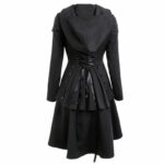 Women’s-Hooded-Gray-Long-Trench-Coat