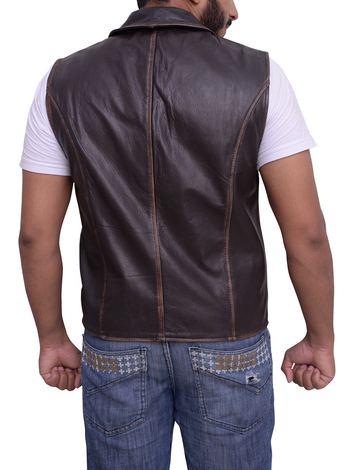 Men's Hell on Wheels Celebrities Looks Cullen Bohannan Real Leather  Vest