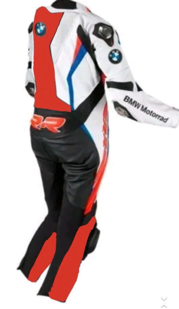 BMW Motorcycle Men Three Tone Leather Suit - Image 2