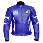 BMW BLUE SPORT LEATHER SUIT JACKET Front