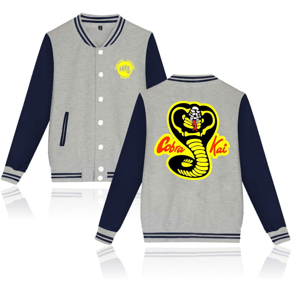 cobra-kai-gray-blue-jacket Cobra Kai Gray Blue Jacket - Image 1