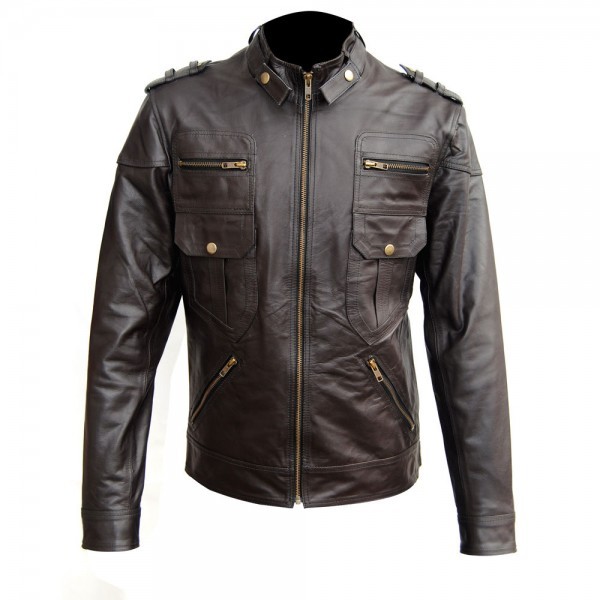 hand-made-mens-brown-leather-jacket (1) HandMade Men Brown leather Jacket - Image 1