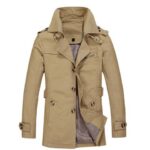 Men's Beige Color Long Coat