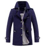 Men's Blue Color Long Coat