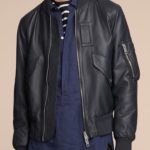 Mens Multi Pockets Black Bomber Flight Jacket
