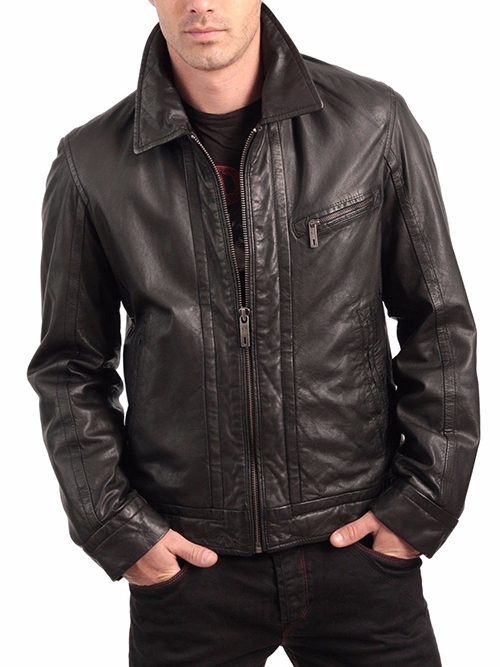 premium leather craftsmanship on men's jacket premium leather craftsmanship on men's jacket