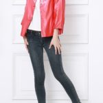 New Women's Red Leather Jacket