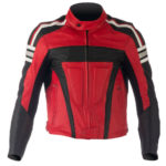 Motorcycle Real Genuine Leather Safety Pads Jacket