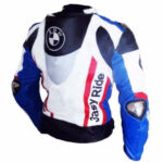 BMW Motorcycle Leather Armor Jacket Back