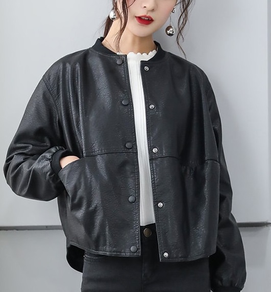 women-soft-black-leather-motorcycle-jacket (4) Women Soft Black Leather Jacket - Image 1