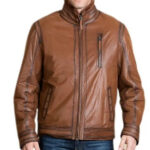Brad Kroenig Brown Stylish Leather Jacket