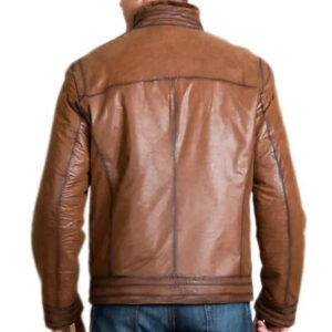 Brad Kroenig Brown Stylish Leather Jacket