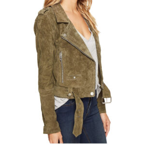 Women's Burnt Sage Color Suede Jacket