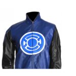 Allen Blackest Night Blue Lantern Leather Jacket