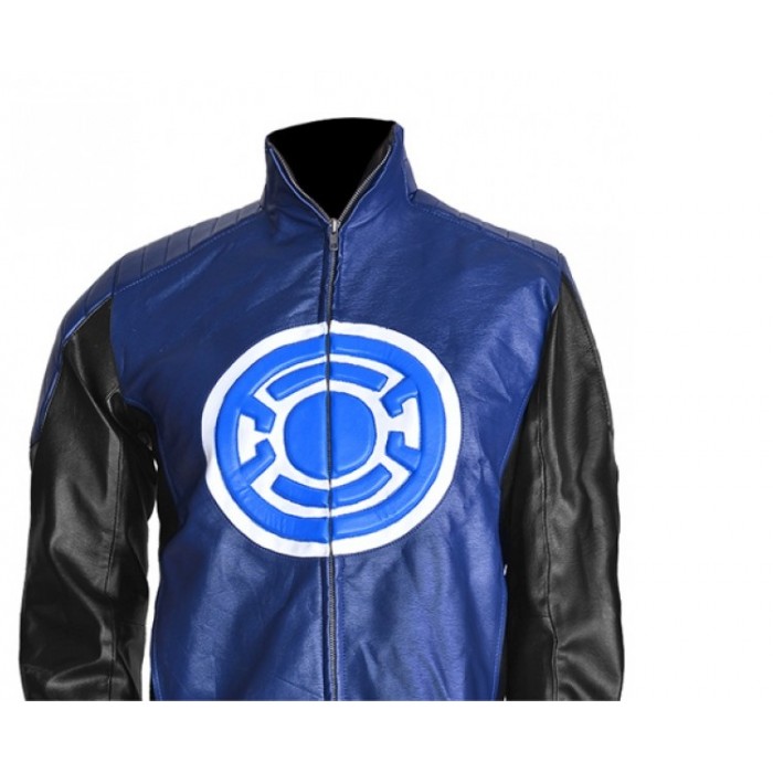 allen-blackest-night-blue-lantern-leather-jacket (2) Allen Blackest Night Blue Lantern Leather Jacket