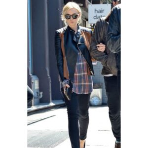 Carey Mulligan Black Leather Jacket