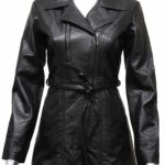 Cornell Women's Black Real Leather Long Jacket
