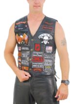 Deluxe Multi-Patch Leather Vest