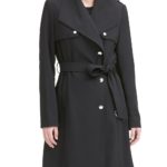 Drape Black Trench Coat