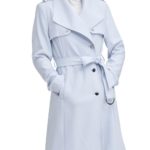 Drape Light Blue Trench Coat