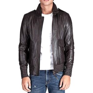 Fadcloset Men's Flight Leather Jacket