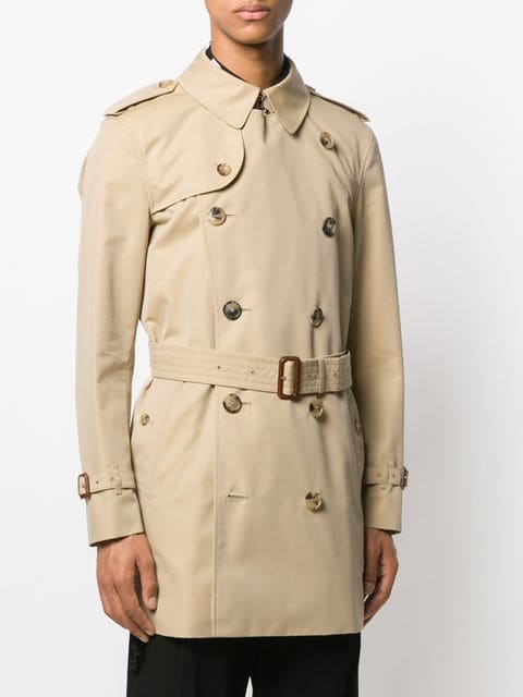 mens-short-fit-trench-coat (2) Burberry Short Chelsea Fit Trench Coat - Image 1