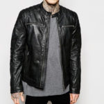 New Handmade Men Genuine Leather Jacket