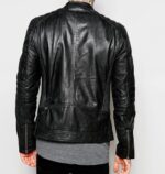New Handmade Men Genuine Leather Jacket - Image 2