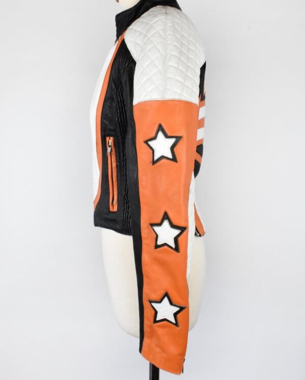 Quilted USA 1 Biker Jacket - Image 4