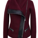 The Funnel-Neck Jacket In Red
