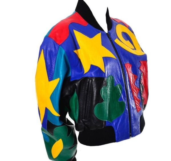 Vintage Leather Bomber Jacket - Image 3