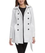 Women's Bonded White Trench Coat - Image 3