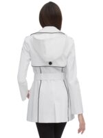 Women's Bonded White Trench Coat - Image 4