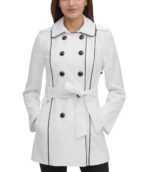 Women's Bonded White Trench Coat