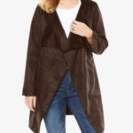 Women's Chocolate Color Suede Coat