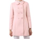Pink Double Breasted Long Trench Coat