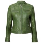 Womens Green Leather Jacket