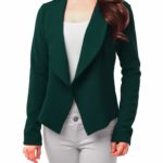 Women's Open Front Hunter Green Blazer Jacket